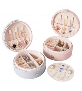Wholesale Custom Logo Pu Leather Jewelry Box Organize Case Jewelry Box Packaging Luxury Mini Travel Jewelry Boxes