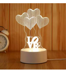 Valentine'S Day Custom Night Light Led Night Lights Bedroom With Charger New Modern Led Table Lamp 3D Cute Night Lamp Kids